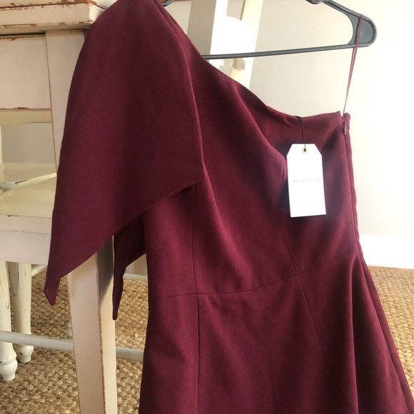 New w Tag: Dress The Population Tiffany Dress. Burgundy. Size Small - Picture 4 of 15